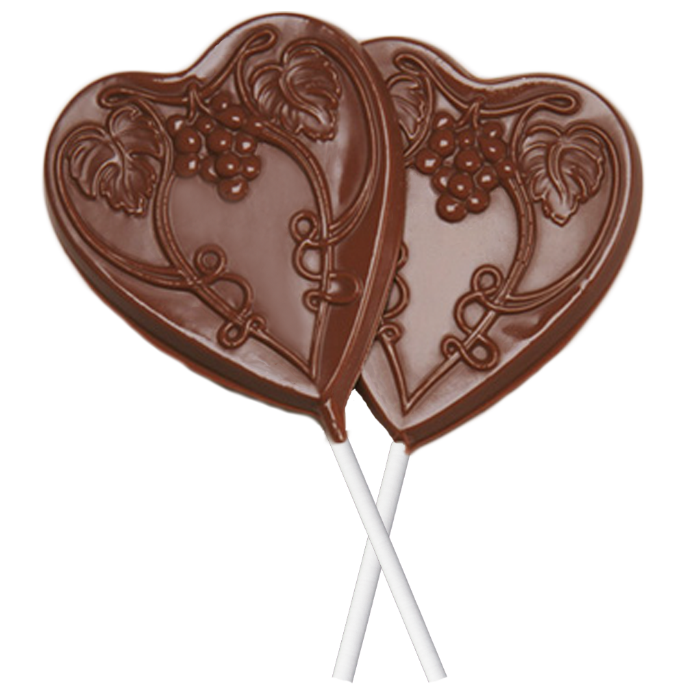 Chocolate Heart Sucker (2 oz.)