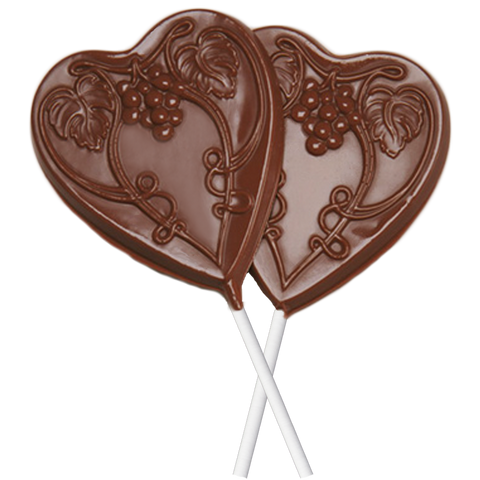 Chocolate Heart Sucker (2 oz.)